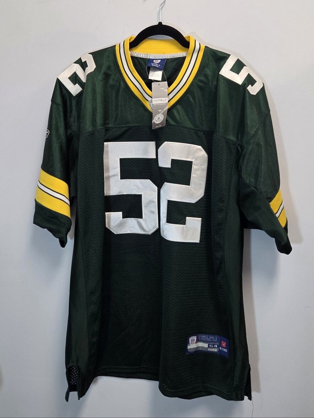 Vintage Reebok NFL On Field Green Bay Packers Clay Matthews 52 Jersey Sz 54 NWT